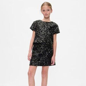 Gap Kids Sequin Black Kids Crop Top - Size 10 NWT